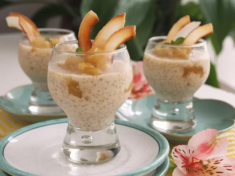 Pudín de Quinua con Coco y Piña